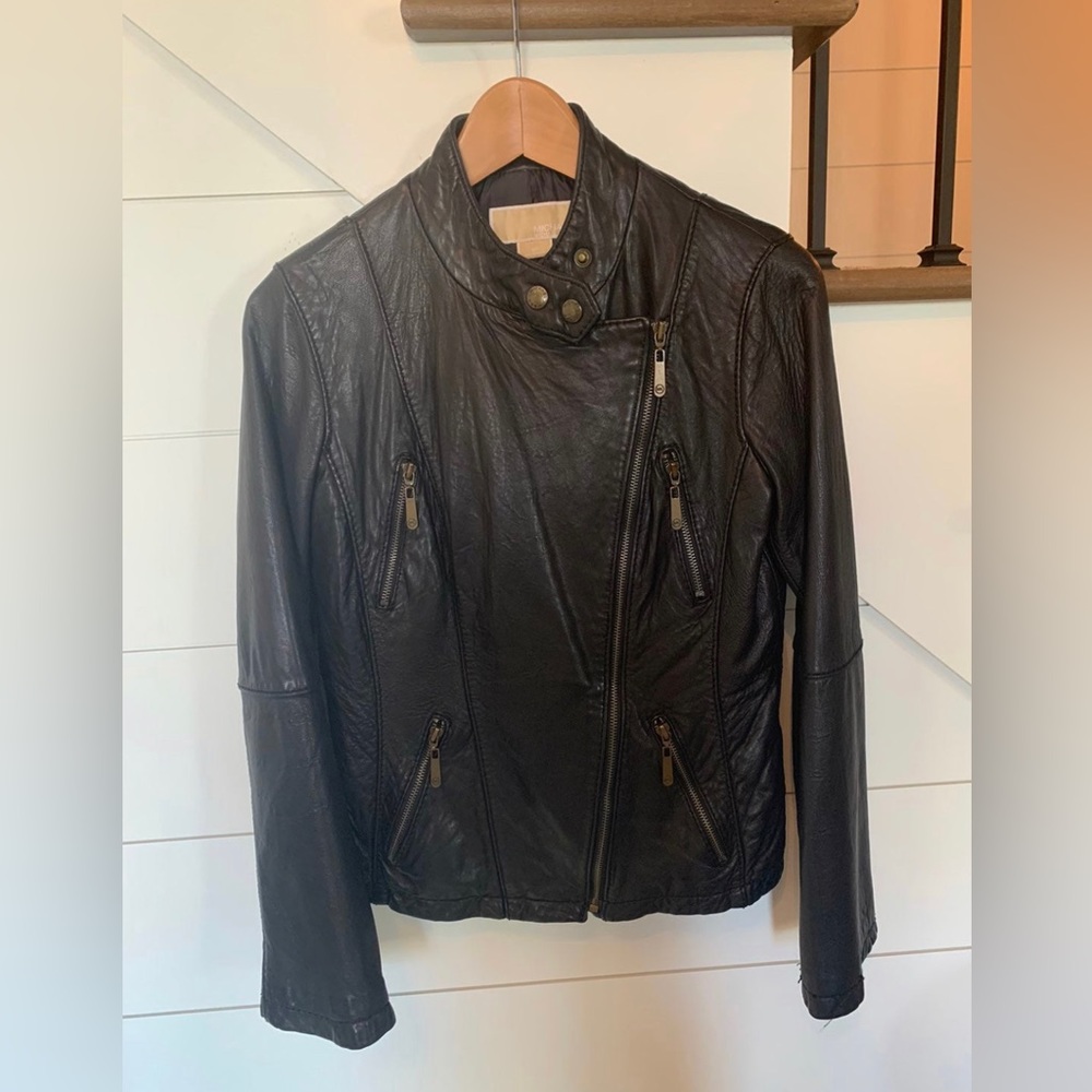 Michael Kors genuine Leather Jacket